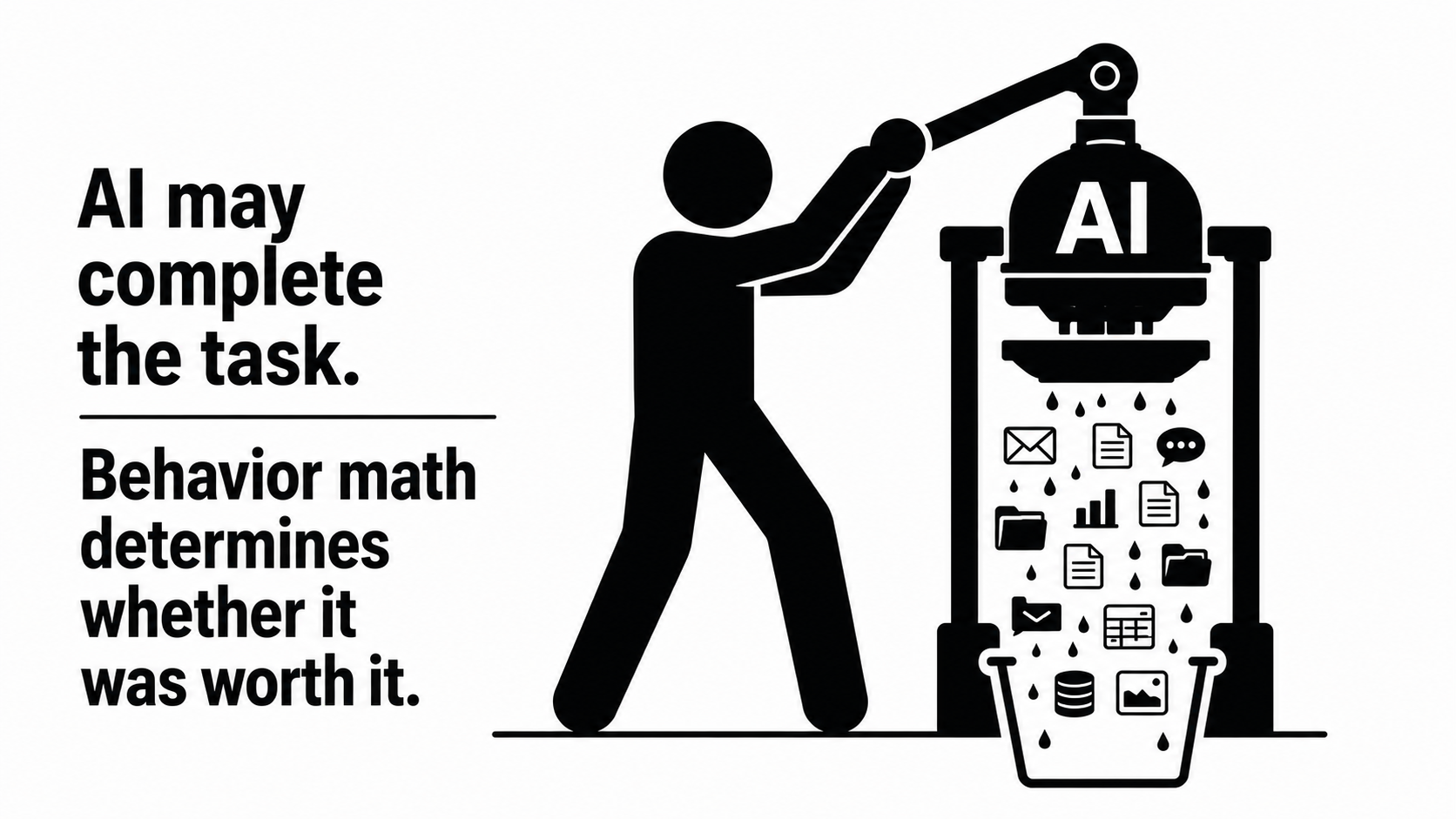 AI may complete the task, but behavior math determines whether it was worth it